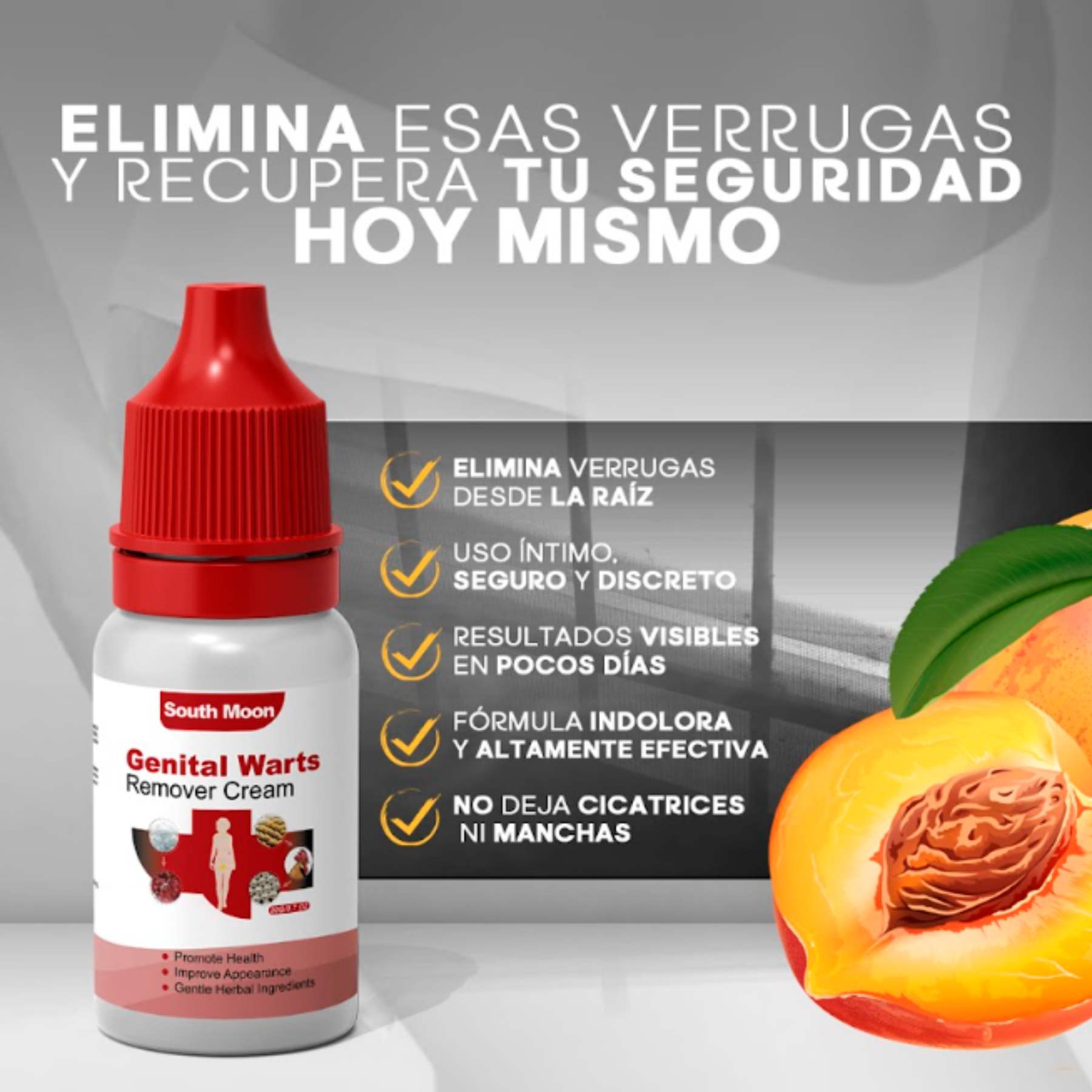 Eliminador de verrugas Genitales 15 ml -South Moon®