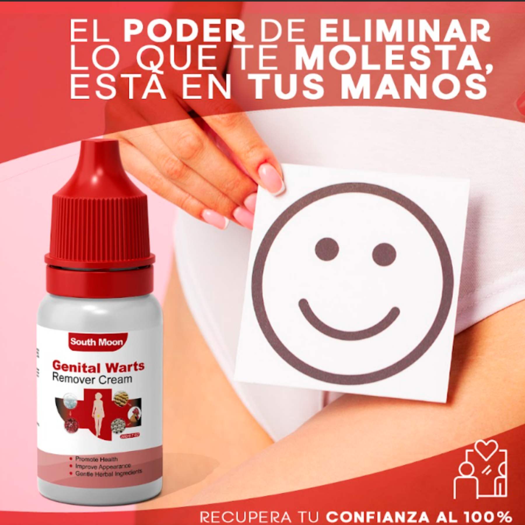 Eliminador de verrugas Genitales 15 ml -South Moon®