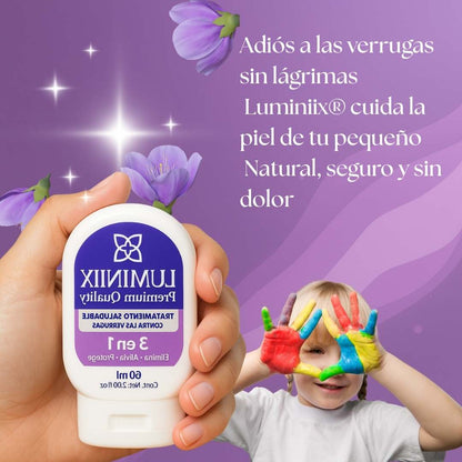 Eliminador de Verrugas-Luminiix Crema® Para los más pequeños.