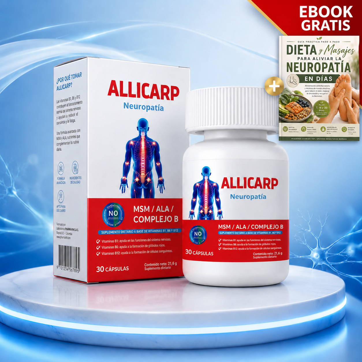 Allicarp ® Tratamiento para la Neuropatia - Mejoria inmediata.